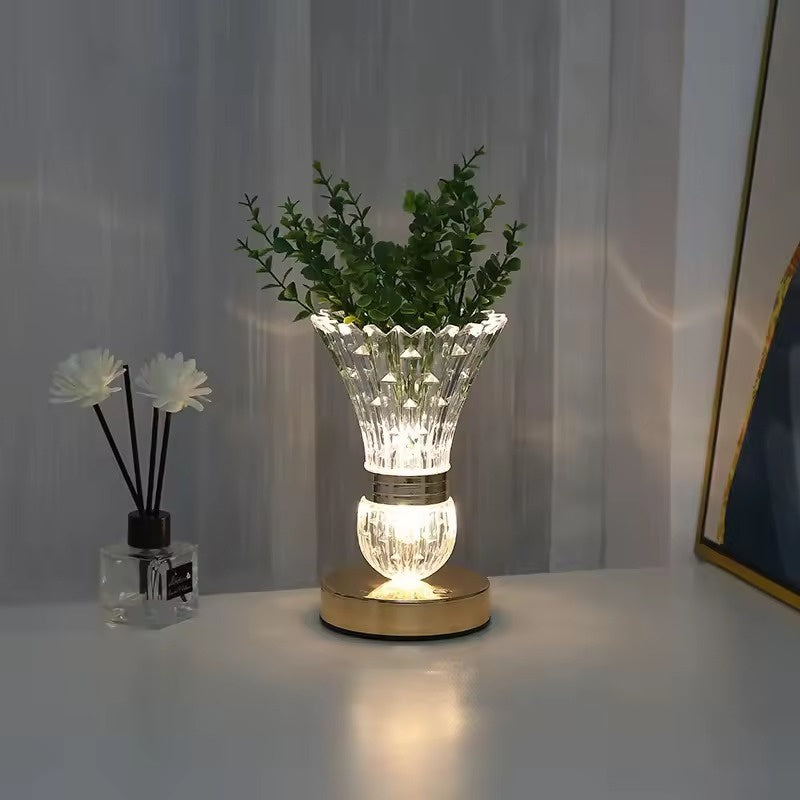 Faceted Crystal Table Lamp