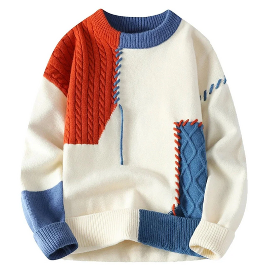 Verre Blanc™ | Fashionable Patchwork Sweater