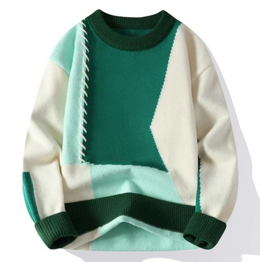Verre Blanc™ | Fashionable Patchwork Sweater