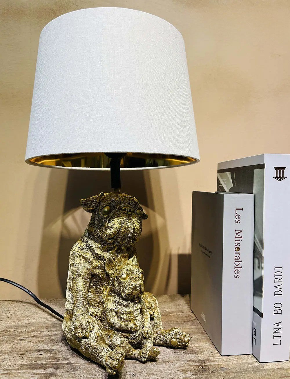 Two-Dog Base Table Lamp