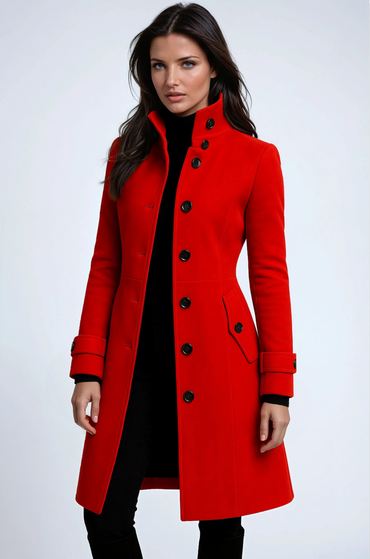 Isolde | High-Collared Trench Coat