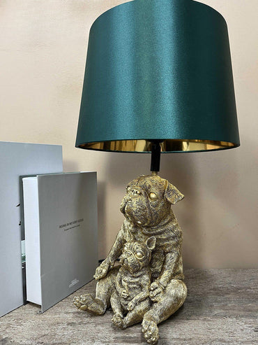 Two-Dog Base Table Lamp