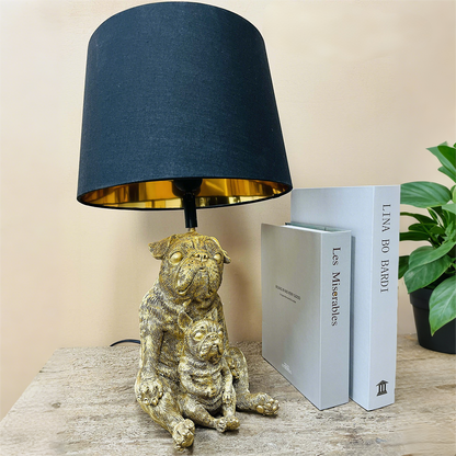 Two-Dog Base Table Lamp