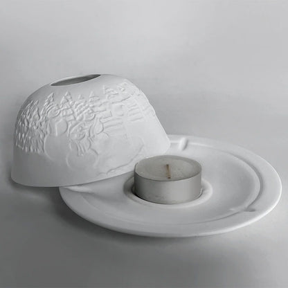 Two-Piece Candle Holder with Dome Cover
