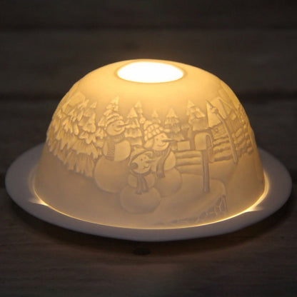 Two-Piece Candle Holder with Dome Cover