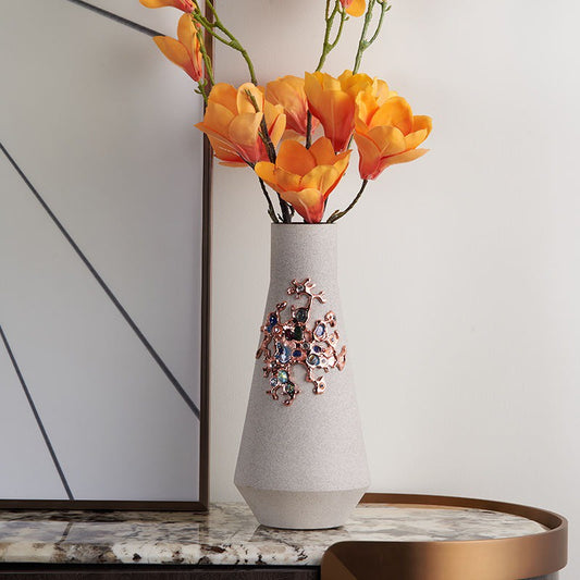 Vase with Gemstone Embellishment