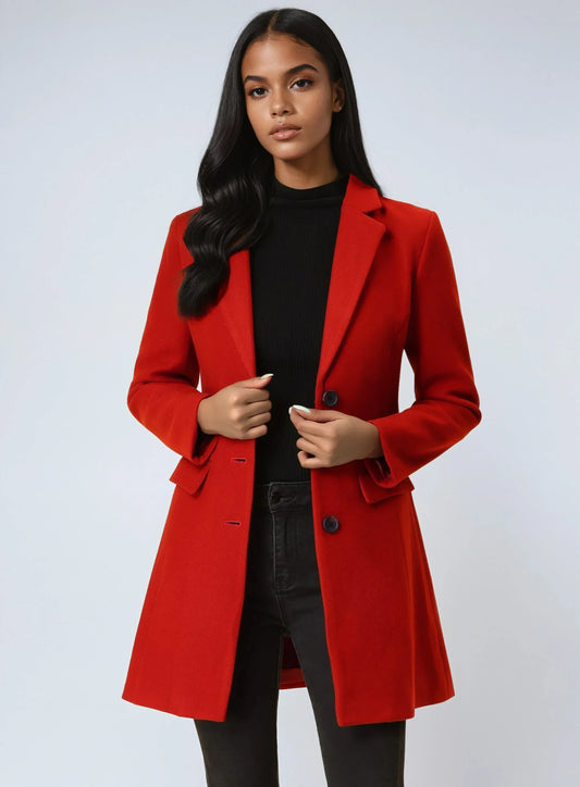 Marielle | Classic Wool Coat with Collar